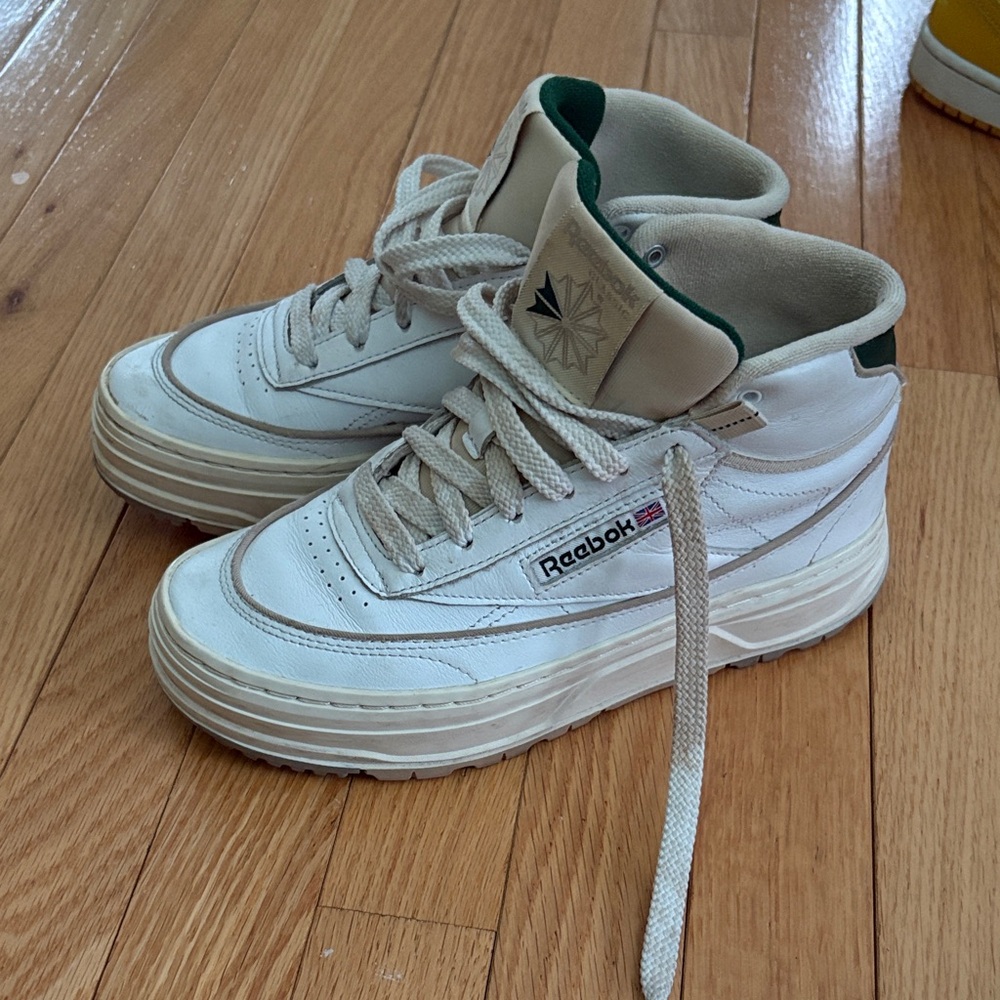 Reebok White and Cream Sneakers